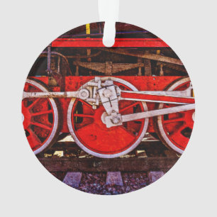 Vintage Steam Train Wheels Ornament