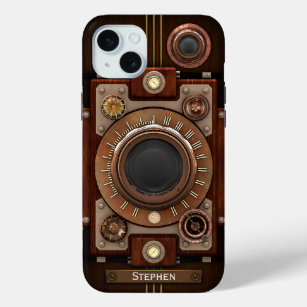 Vintage Steampunk Camera #1C iPhone 15 Mini Case