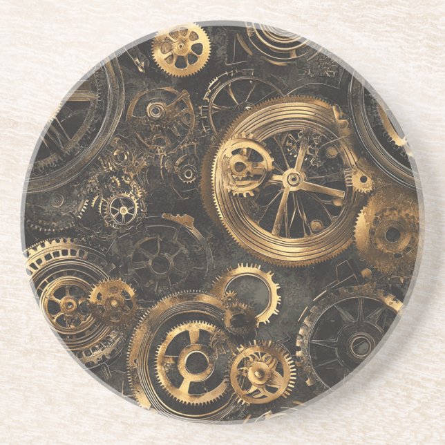 Vintage Steampunk Coaster (Front)