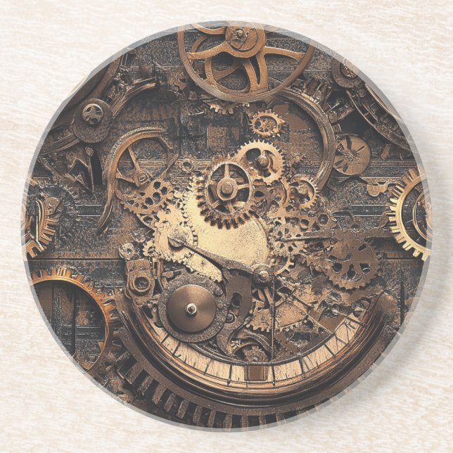 Vintage Steampunk Coaster (Front)