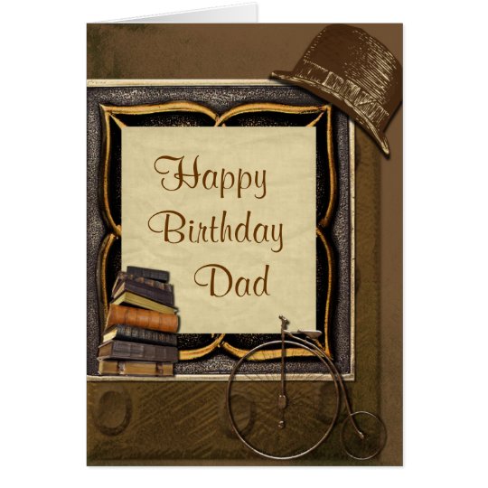 Vintage Steampunk Collage Birthday Card