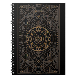 Vintage Steampunk D20 Dice Tabletop RPG Notebook