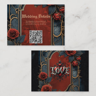 Vintage steampunk elegance clockwork Roses of Love Enclosure Card