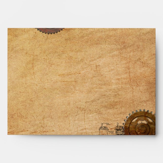 Vintage Steampunk Envelope (Front)