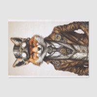 Vintage Steampunk Fox Art