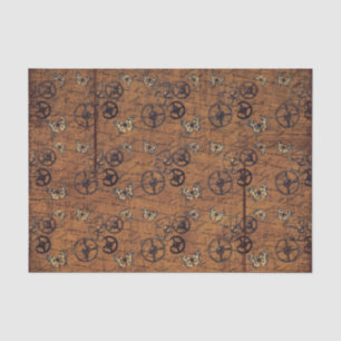 Vintage Steampunk Gears Wallpaper Tissue Paper