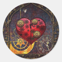 Vintage Steampunk Hearts Wallpaper