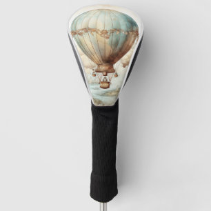 Vintage Steampunk Hot Air Balloon (2) Golf Head Cover