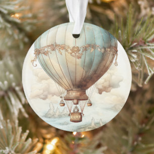 Vintage Steampunk Hot Air Balloon (2) Ornament