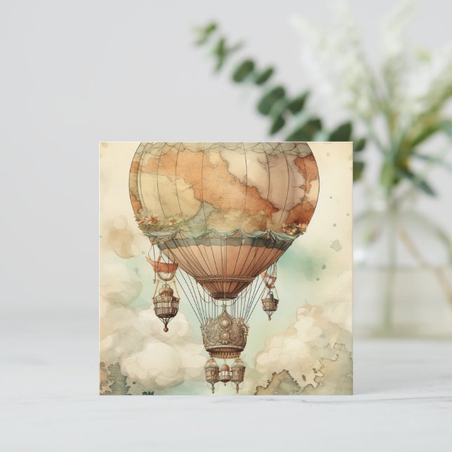 Vintage Steampunk Hot Air Balloon (5) (Standing Front)