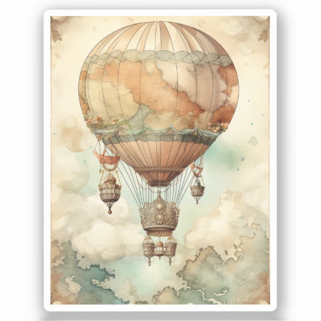Vintage Steampunk Hot Air Balloon (5) (Front)