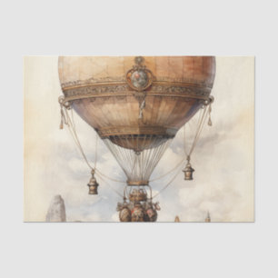 Vintage Steampunk Hot Air Balloon Tissue Paper