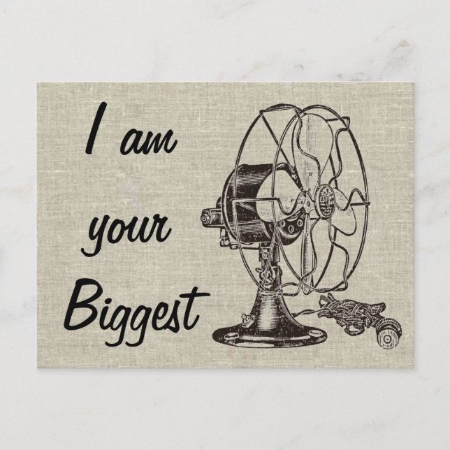 Vintage Steampunk I Am Your Biggest Fan Postcard (Front)