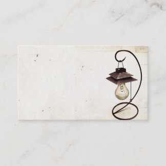 Vintage Steampunk Lamp Business Card