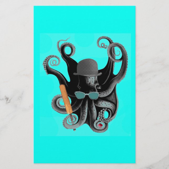 vintage steampunk octopus cricketer (Front)