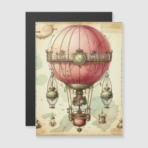 Vintage Steampunk Pink Hot Air Balloon (2)