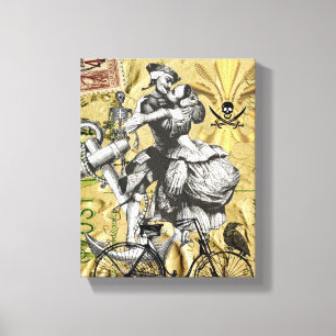 Vintage steampunk pirate canvas print
