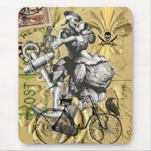 Vintage steampunk pirate mouse mat