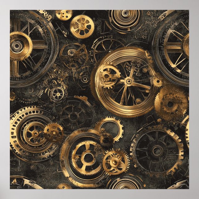 Vintage Steampunk Poster (Front)
