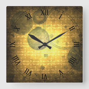 Vintage SteamPunk Roaman Numerals Print Clock