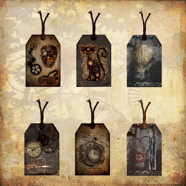 Vintage Steampunk Scrapbooking Tags (Creator Uploaded)