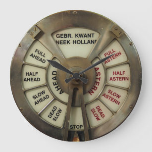 Vintage Steampunk Ship's Telegraph Chadburn Large Clock