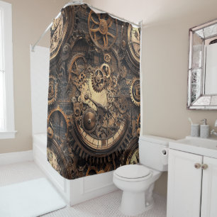 Vintage Steampunk Shower Curtain