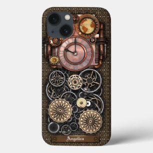 Vintage Steampunk Timepiece Redux #2 iPhone 13 Case