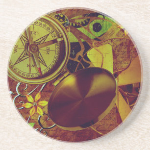 Vintage Steampunk Wallpaper Coaster