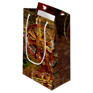 Vintage Steampunk Wallpaper Small Gift Bag