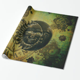Vintage Steampunk Wallpaper Wrapping Paper