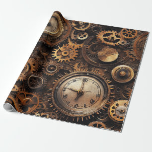 Vintage Steampunk Wrapping Paper