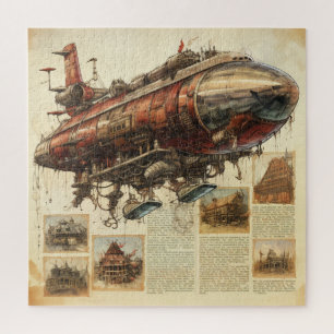 Vintage Steampunk Zeppelin (11) Jigsaw Puzzle