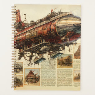 Vintage Steampunk Zeppelin (11) Planner