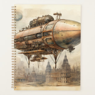 Vintage Steampunk Zeppelin (12) Planner