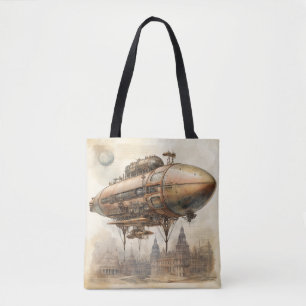 Vintage Steampunk Zeppelin (12) Tote Bag
