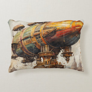 Vintage Steampunk Zeppelin (1) Decorative Cushion