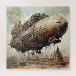 Vintage Steampunk Zeppelin (2) Jigsaw Puzzle