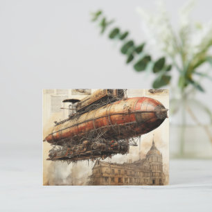 Vintage Steampunk Zeppelin (3) Postcard