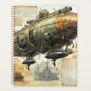 Vintage Steampunk Zeppelin (8) Planner