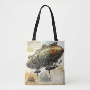 Vintage Steampunk Zeppelin (8) Tote Bag