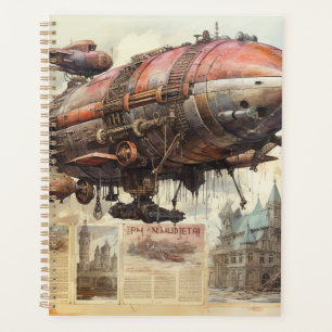 Vintage Steampunk Zeppelin (9) Planner