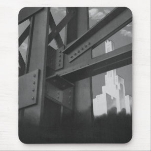 Vintage Steel Construction Skyscraper Architecture Mouse Mat