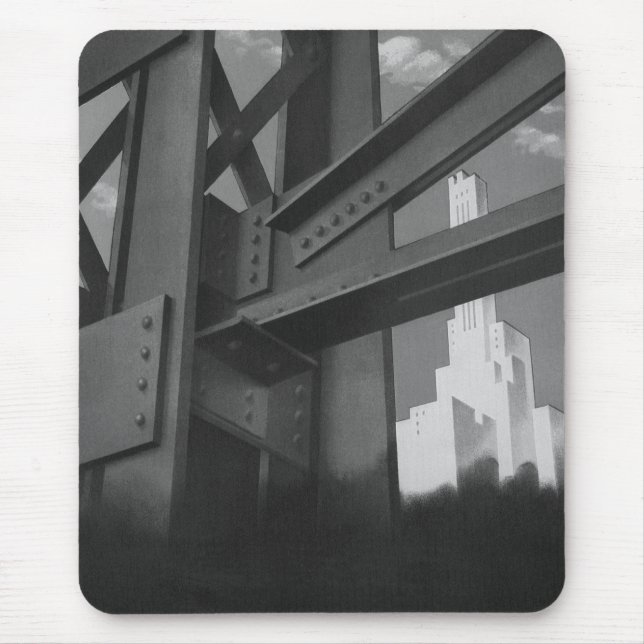 Vintage Steel Construction Skyscraper Architecture Mouse Mat (Front)