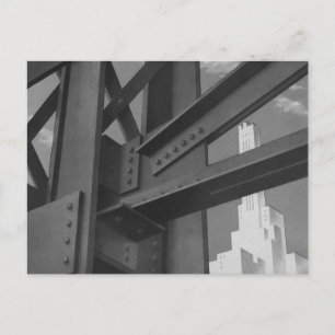 Vintage Steel Construction Skyscraper Architecture Postcard