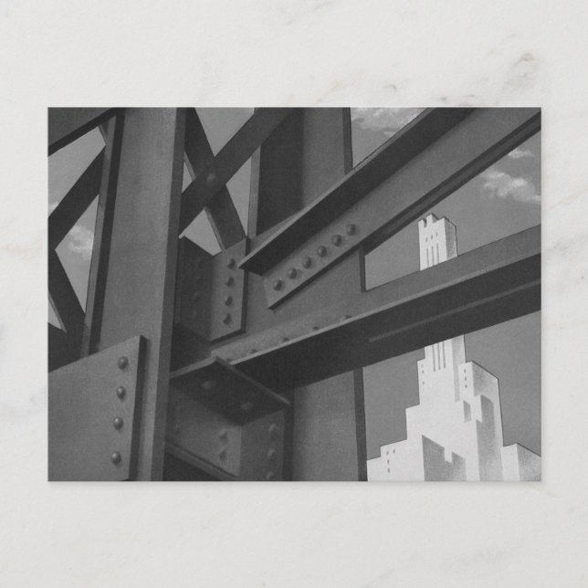 Vintage Steel Construction Skyscraper Architecture Postcard (Front)