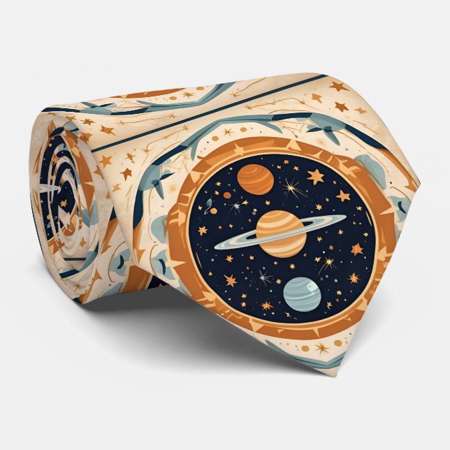 Vintage Stellar Nursery, Space, Cosmos, Universe Tie (Rolled)