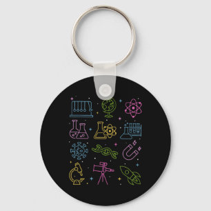 Vintage Stem Science Technology Engineering Math T Key Ring