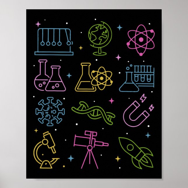 Vintage Stem Science Technology Engineering Math T Poster (Front)