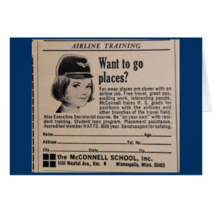 Vintage Stewardess Advertisement